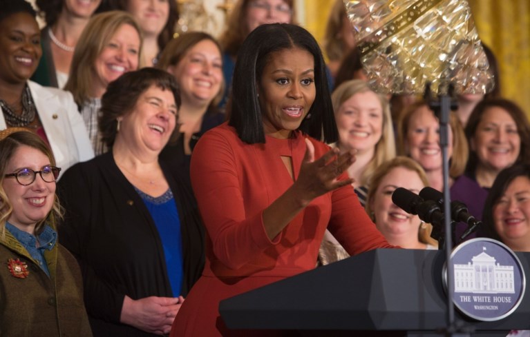 Allerlaatste speech van Michelle Obama als First Lady eindigt in tranen