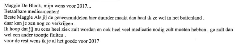De Block: ‘Stop de haatberichten’