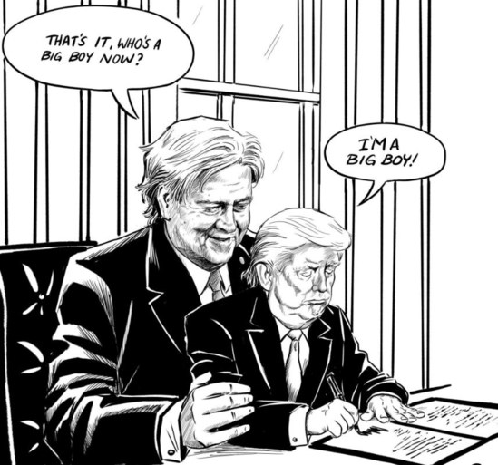 Anti-Trump cartoon gaat de wereld rond