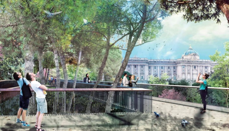 Madrilenen kiezen voor groene Plaza de Espana
