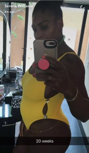 Serena Williams is 20 weken zwanger