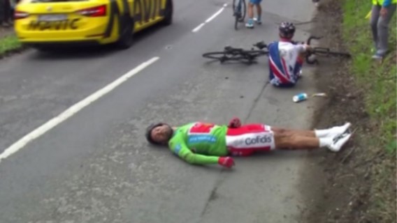 Hersenschudding voor Bouhanni na zware val in Ronde van Yorkshire