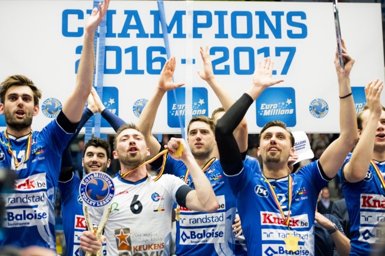 Roeselare is voor de vijfde keer op een rij landskampioen volleybal