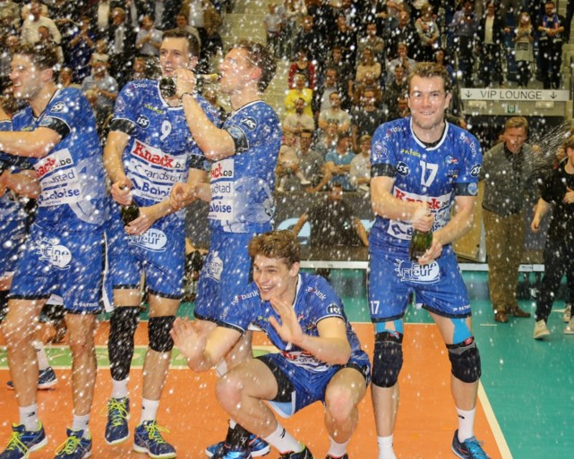 Roeselare is voor de vijfde keer op een rij landskampioen volleybal