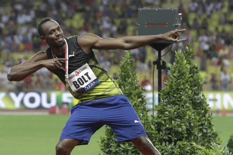 Zuinige zege voor Bolt in Monaco, die meteen wel onder de tien seconden duikt op de 100 meter