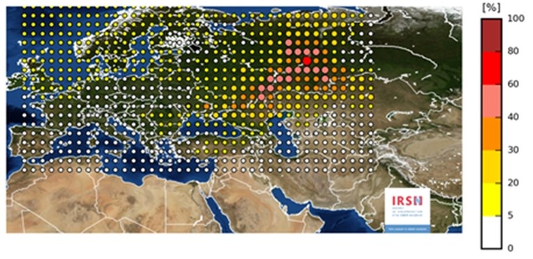 Radioactieve wolk boven Europa na nucleair ongeval in Rusland of Kazachstan