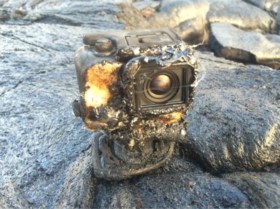 GoPro wordt opgeslokt door lava en blijft filmen
