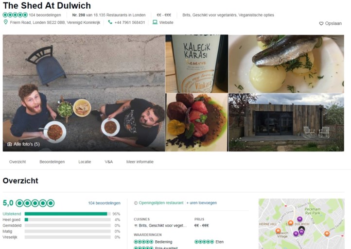 ‘Hoe ik van mijn schuur een toprestaurant op Tripadvisor maakte’
