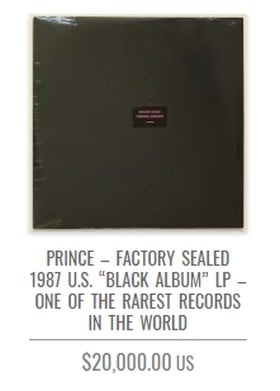 'Vernietigde' vinylplaten van 'Black album' Prince duiken op