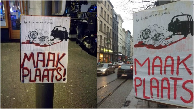 Waar komen die bloederige affiches in het Antwerpse straatbeeld plots vandaan?