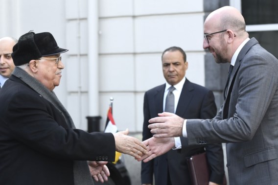 Premier Michel verwelkomt president Abbas
