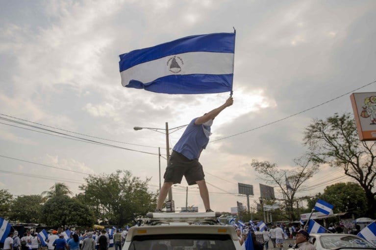 Stoet van zes kilometer lang protesteert tegen regering in Nicaragua