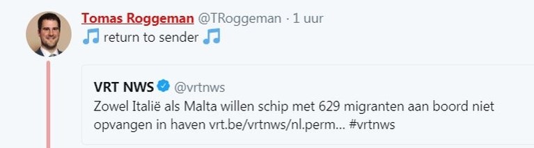 Voorzitter Jong N-VA over geweigerde migranten: ‘Return to sender’