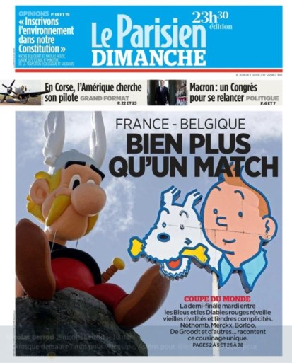 Kuifje en Asterix bereiden Fransen voor op halve finale tegen Rode Duivels
