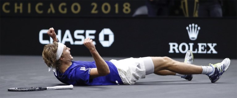 Zverev bezorgt Europa tweede zege op rij in Laver Cup, Goffin viert mee