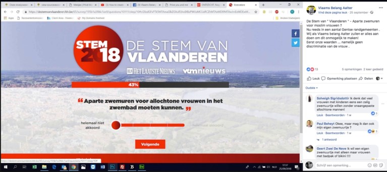 Vlaams Belang Aalter blundert met escortedienst op Facebookpagina
