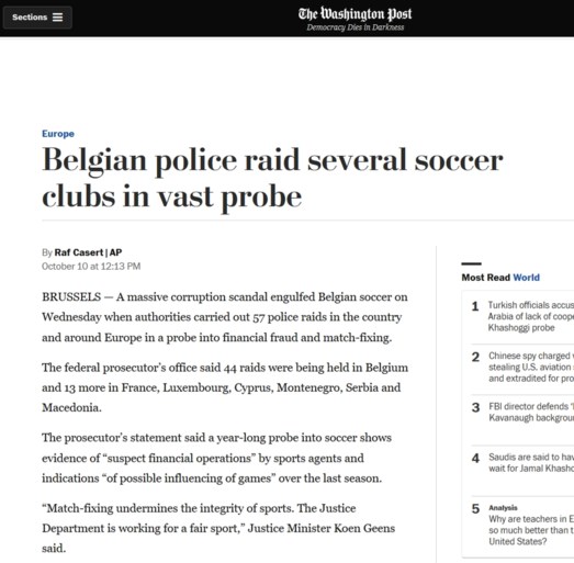 Belgisch voetbalschandaal is wereldnieuws: ‘Bananenrepubliek boven aan de Fifa-ranglijst’