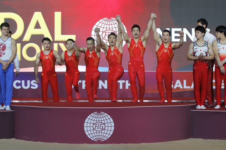 Chinese mannen winnen landencompetitie WK turnen