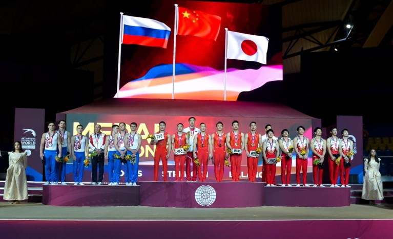 Chinese mannen winnen landencompetitie WK turnen