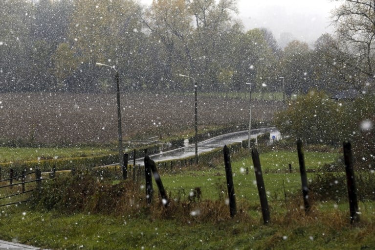 Eerste sneeuw is gevallen in België