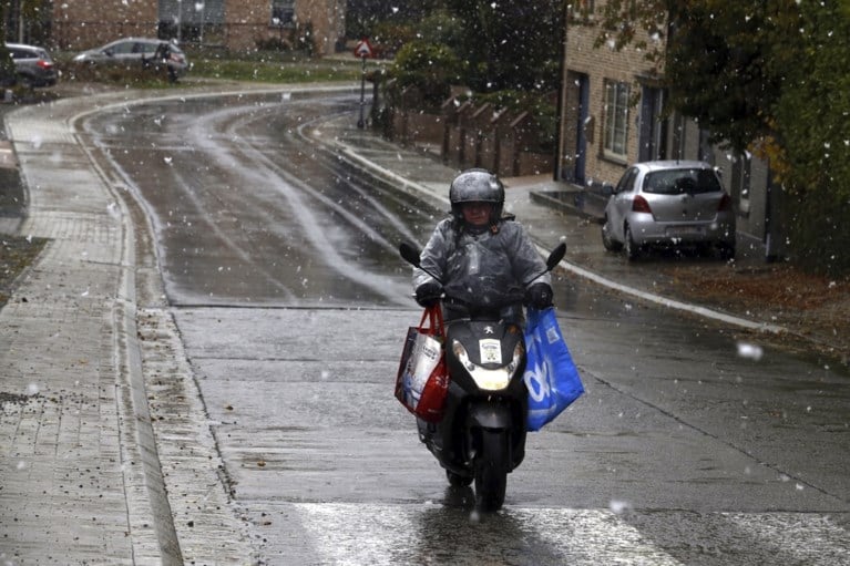Eerste sneeuw is gevallen in België