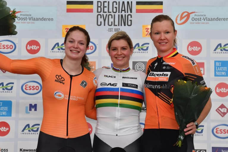 Jolien D’hoore en Lotte Kopecky winnen ploegkoers in Gent