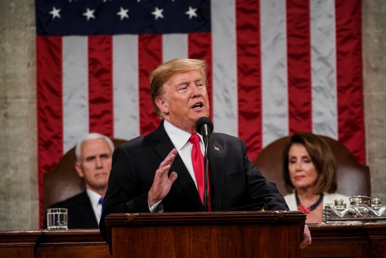 Trump roept in State of the Union op tot eenheid, ‘maar ik ga de grensmuur bouwen’