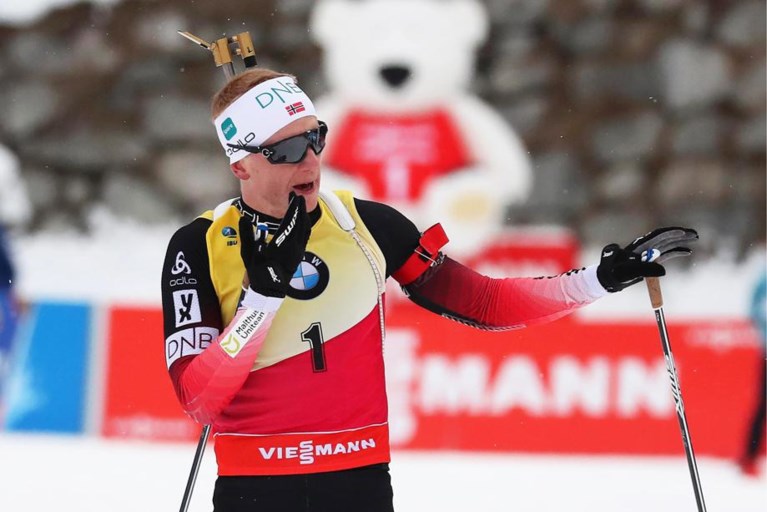 WB biatlon: puffertjes en maskers tegen bijtende koude in Canada maar Johannes Thingnes Boe blijft winnen
