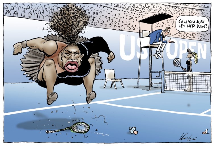 ‘Cartoon Serena Williams niet racistisch’