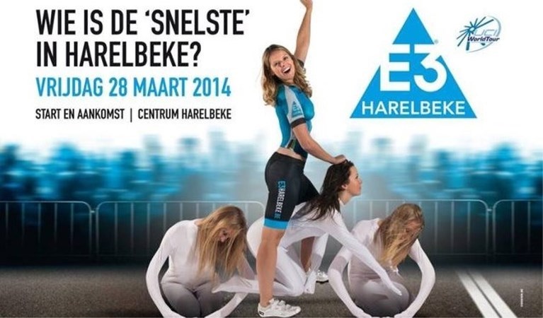 E3 BinckBank Classic geeft toe aan druk van UCI: nieuw ontwerp gezocht voor banner, gebodypainte vrouwen lijken te verdwijnen