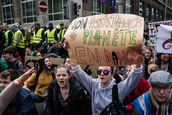 Gele hesjes en groene jasjes zij aan zij in klimaatbetoging: ‘Hebben zelfde doel’