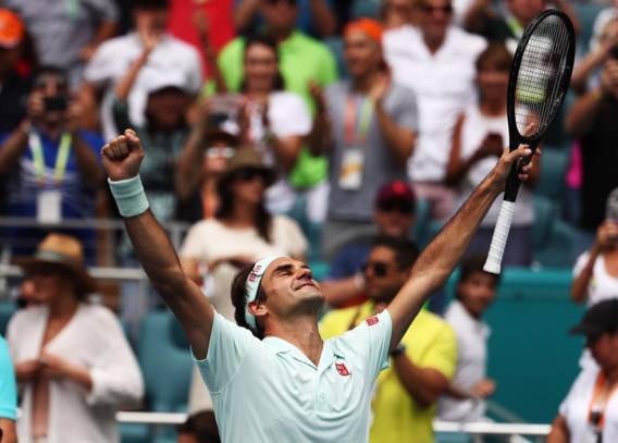 Roger Federer wint in Miami: in finale verslaat verslaat hij titelverdediger John Isner