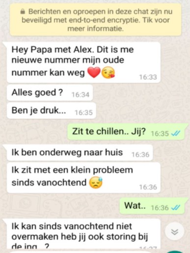 Slachtoffer is 1.700 euro kwijt via oplichting op Whatsapp door ‘dochter’