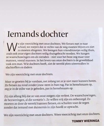 Hoe Vlaanderen omgaat met de dood van Julie Van Espen
