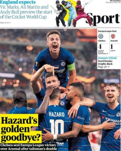 Britse kranten nemen afscheid van Hazard: ‘Wat een verlies voor het Engels voetbal’