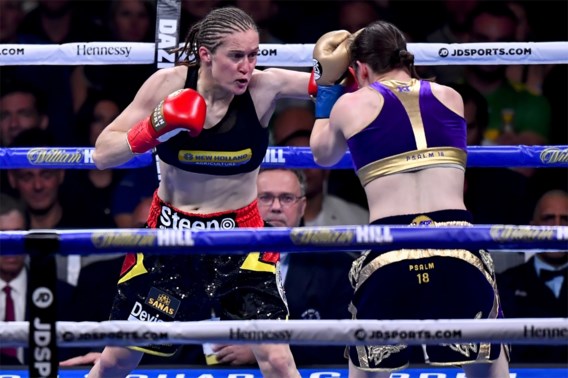 ‘Thuisnadeel’ doet Delfine Persoon de das om in New York: Belgische bokster beter dan Taylor, maar wint niet