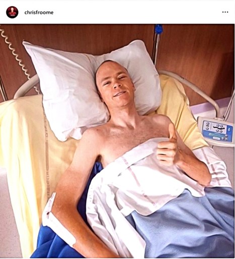Chris Froome heeft ziekenhuis verlaten na zware crash in Dauphiné, maar mag nog niet naar huis