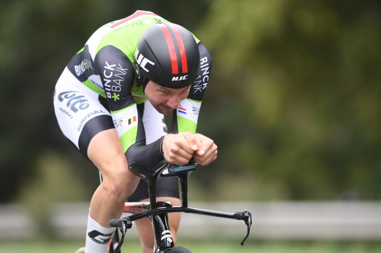 Italiaans kampioen Filippo Ganna wint korte tijdrit in Den Haag, Tim Wellens gaat als leider slotetappe BinckBank Tour in