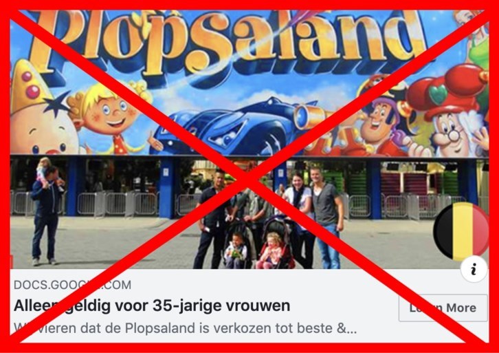 Plopsa waarschuwt voor valse acties op internet: ‘Klik niet en betaal zeker niet’