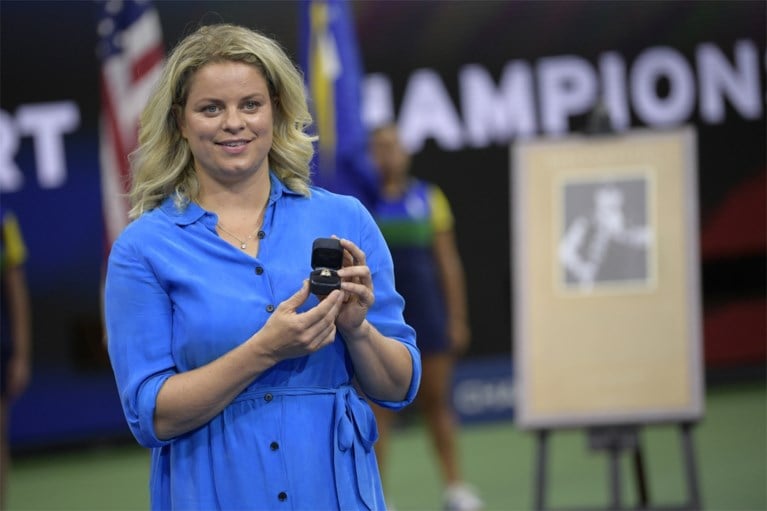 IN BEELD. Stralende Kim Clijsters was twee weken geleden nog eregast op US Open