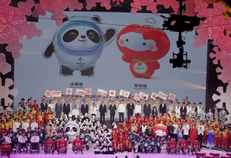 Deze panda wordt de mascotte van de Winterspelen in China