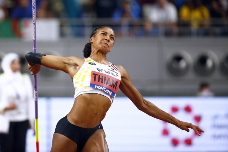 Nafi Thiam verovert zilver op WK atletiek, goud voor grote concurrente Johnson-Thompson