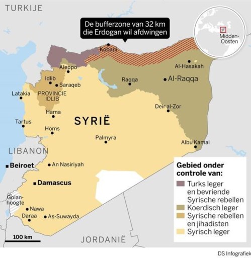 Eerste Turkse soldaat omgekomen, al 277 Koerdische strijders gesneuveld in Syrië