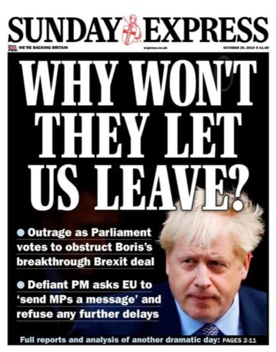 ‘The house of fools’: zo kijken de Britse kranten naar de nieuwe Brexit-uppercut voor Boris Johnson