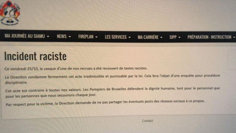 Brusselse brandweerman slachtoffer van racisme: hakenkruis en scheldwoorden op helm
