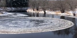 Zeldzame ijsschijf ontstaat op Amerikaanse rivier