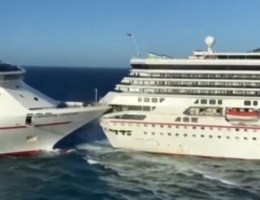 Twee cruiseschepen botsen nabij Mexicaanse haven