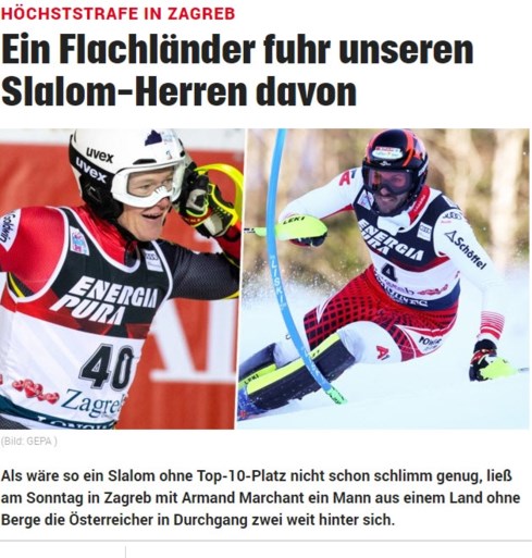 Oostenrijkers voelen zich vernederd door Belgische skiër Marchant: ‘Zelfs een