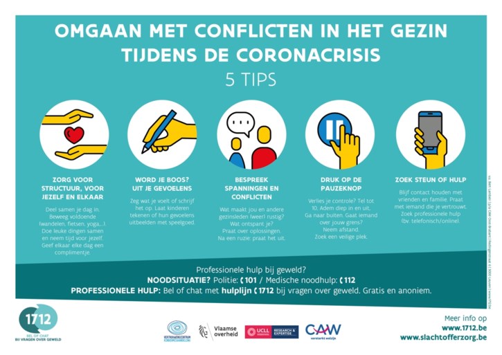 Zeventig procent meer oproepen over geweld tijdens coronacrisis