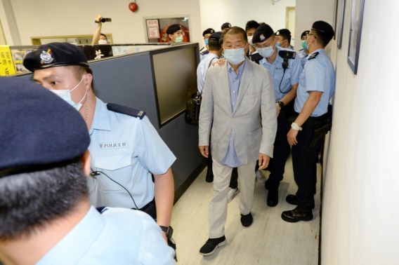 Prominent lid democratiseringsbeweging Hongkong Jimmy Lai opgepakt
